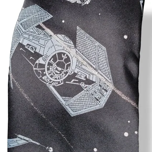 Star Wars Tie Men's Necktie Starfighters Space Battle Standard Lucasfilm NWT - Picture 3 of 7